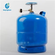 Cilindro de gas pequeño con estampado de logotipo en color naranja, cilindro de gas butano para cocinar, cilindro de GLP, cilindros de 5 kg para Nigeria, otros países de África